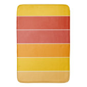 Mid Century Gele en Oranje strepen Badmat (Voorkant Verticaal)