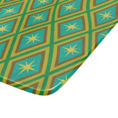 Mid Century Gele Sterren op Retro diamanten Patroo Snijplank (Hoek)