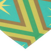 Mid Century Gele Sterren op Retro diamanten Patroo Tafelkleed (Gekanteld)