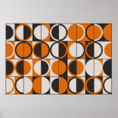Mid-century geometric abstract pattern with single poster (Voorkant)
