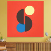Mid Century Geometric Art Canvas Afdruk (Insitu (Woonkamer))