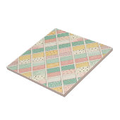 Mid-Century Geometric Design with Dots & Lines 4 Tegeltje (Zijkant)