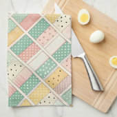 Mid-Century Geometric Design with Dots & Lines 4  Theedoek (Quarter Fold)