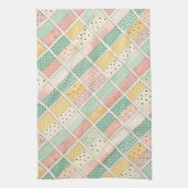 Mid-Century Geometric Design with Dots & Lines 4 Theedoek (Verticaal)