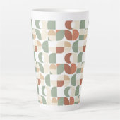 Mid Century Geometric Latte Mok (Voorkant)