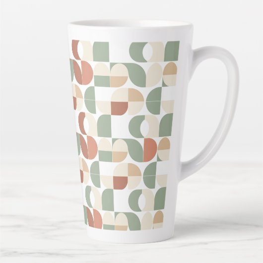 Mid Century Geometric  Latte Mok (Rechts)