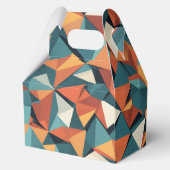 Mid-Century Geometric Teal & Orange | Custom Bedankdoosjes (Achterkant)