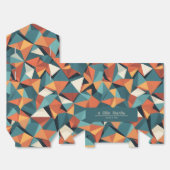 Mid-Century Geometric Teal & Orange | Custom Bedankdoosjes (Ongevouwen)