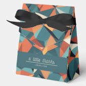 Mid-Century Geometric Teal & Orange | Custom Bedankdoosjes (Voorkant)