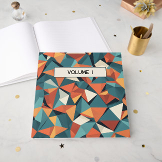 Mid-Century Geometric Teal & Orange | Custom Book Gastenboek