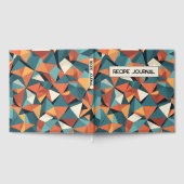 Mid-Century Geometric Teal & Orange | Recipe Book Gastenboek (Volledig)