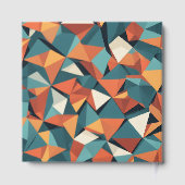 Mid-Century Geometric Teal & Orange | Recipe Book Gastenboek (Achterkant)