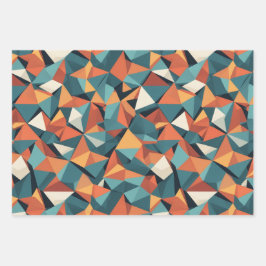 Mid-Century Geometric | Wrapping Paper Sheets Set
