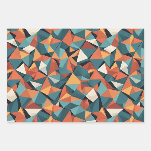 Mid-Century Geometric | Wrapping Paper Sheets Set (Voorkant)