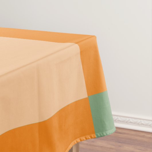 Mid Century geometrisch ontwerp groen geel roze Tafelkleed (Voorbeeld)