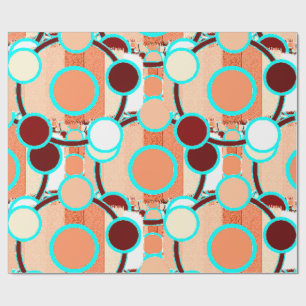 mid-century geometrisch patroon cadeaupapier