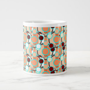 mid-century geometrisch patroon grote koffiekop
