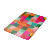 Mid Century Geometrisch Patroon Kleurrijke Retro Badmat (Gekanteld)