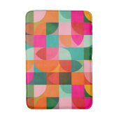 Mid Century Geometrisch Patroon Kleurrijke Retro Badmat (Voorkant Verticaal)