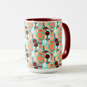 mid-century geometrisch patroon mok (Voorkant rechts)