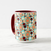 mid-century geometrisch patroon mok (Voorkant links)