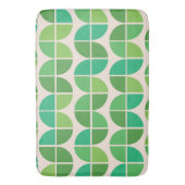Mid Century geometrische munt limoen groen patroon Badmat (Voorkant Verticaal)