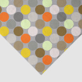 Mid-Century Giant Dots, Gray, Gold and Orange Tissuepapier (Detail)