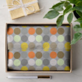 Mid-Century Giant Dots, Gray, Gold and Orange Tissuepapier (Geschenk)
