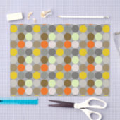 Mid-Century Giant Dots, Gray, Gold and Orange Tissuepapier (Craft)