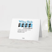 Mid-Century Googie Christmas Kaart: Blauw Feestdagen Kaart (Achterkant)