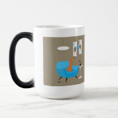 Mid Century Gravel Art with Dog Magische Mok (Links)