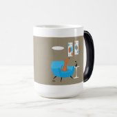 Mid Century Gravel Art with Dog Magische Mok (Voorkant rechts)