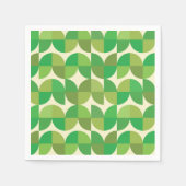 Mid Century Green Geometrisch Abstract patroon Servet (Voorkant)