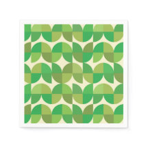 Mid Century Green Geometrisch Abstract patroon