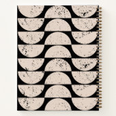 Mid Century Grunge Circles & Script Naam Notitieboek (Achterkant)