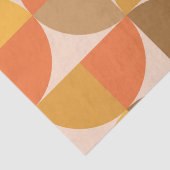 Mid Century Half Circles in sinaasappel bruin ambe Tissuepapier (Detail)