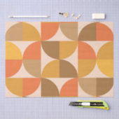 Mid Century Half Circles in sinaasappel bruin ambe Tissuepapier (Craft)