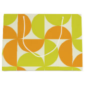 Mid Century Half Circles Orange and Yellow  Groot Cadeauzakje (Voorkant)