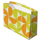 Mid Century Half Circles Orange and Yellow  Groot Cadeauzakje (Achterkant Gekanteld)