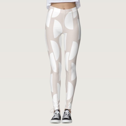 Mid Century Half Moon Glam #2 #abstract #geo #art Leggings (Voorkant)