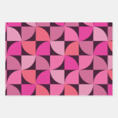 Mid Century halve cirkel Roze Koraal Inpakpapier Vel (Voorkant 3)
