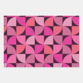 Mid Century halve cirkel Roze Koraal Inpakpapier Vel (Voorkant 2)