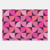 Mid Century halve cirkel Roze Koraal Inpakpapier Vel (Voorkant)