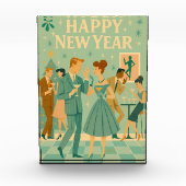 Mid Century Happy New Year The Martini Dance Fotoblokken (Voorkant)