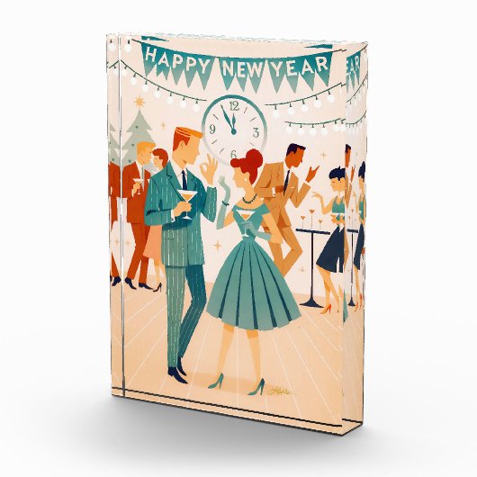 Mid Century Happy New Year The Martini Dance Fotoblokken (Rechts)