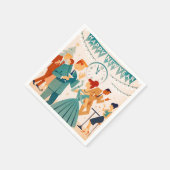 Mid Century Happy New Year The Martini Dance Servet (Hoek)