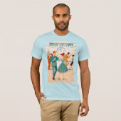 Mid Century Happy New Year The Martini Dance T-shirt (Voorkant volledig)