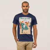 Mid Century Happy New Year The Martini Dance T-shirt (Voorkant volledig)