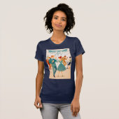 Mid Century Happy New Year The Martini Dance T-shirt (Voorkant volledig)