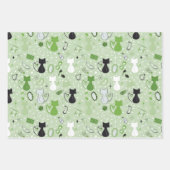 Mid Century Heart Cats Inpakpapier Vel (Voorkant 3)